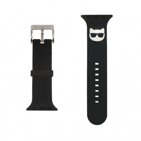 Karl Lagerfeld Apple Watch 38/40/41mm Choupette Head Watch Strap Black