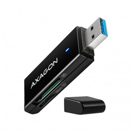 Axagon Axagon Slim super-speed USB 3.2 Gen 1 card reader with a direct USB-A connector.