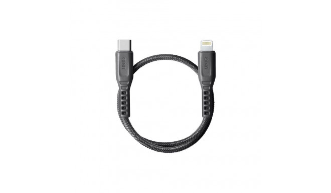 UNIQ Uniq Flex USB-C / Lightning 18W nylon cable 30 cm - gray