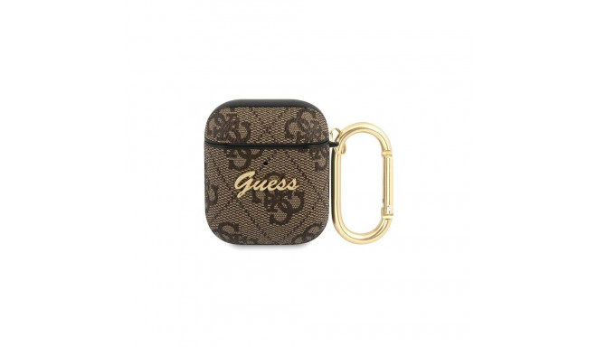 Guess Guess GUA24GSMW AirPods cover brown / brown 4G Script Metal Collection