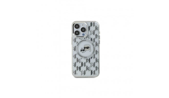 Karl Lagerfeld Karl Lagerfeld IML Monogram Karl & Choupette Head MagSafe iPhone 16 Pro Case - Clear
