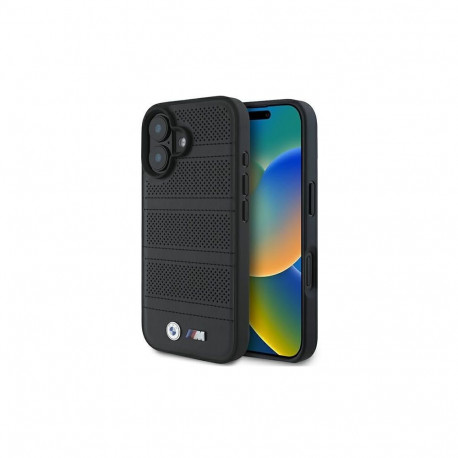 BMW BMW M Perforated And Stitched Line MagSafe case for iPhone 16 - black