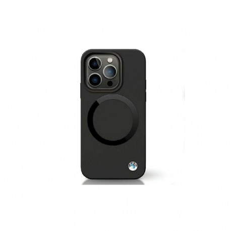 BMW BMW BMHMP14SSILBK2 case for iPhone 14 - black Signature Liquid Silicone MagSafe