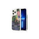 Guess Guess GUHCP13LLFLSB iPhone 13 Pro / 13 6.1" blue/blue hardcase Flower Liquid Glitter