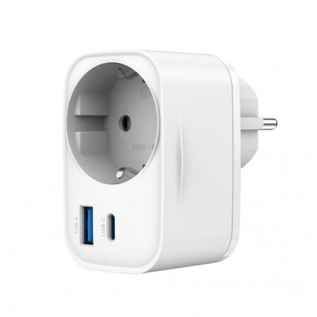 Gembird CHARGER USB UNIVERSAL 20W WHT/2P AC TA-ACPDQC20-01-W