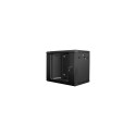 Lanberg Rack cabinet 19" wall-mount 9U/600x450 (flat pack) V2, black |