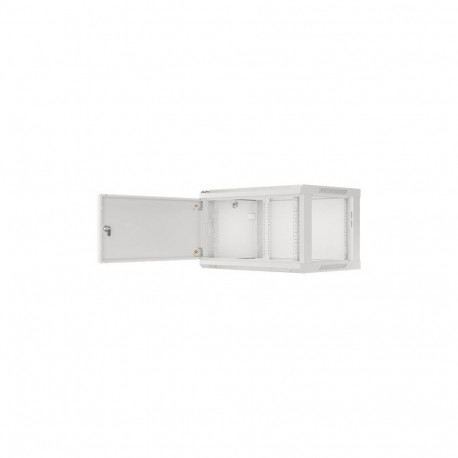 Lanberg Rack cabinet 19" wall-mount 6U/600x450 for self-assembly with metal door (flat pack), grey |