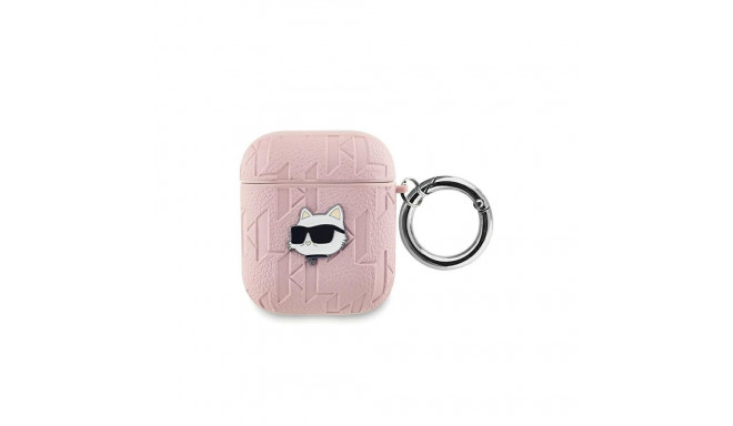 Karl Lagerfeld Karl Lagerfeld Monogram Choupette Head case for AirPods 1 / 2 - pink