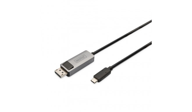 Digitus Bi-directional Adapter Cable DB-300334-020-S 2 m, Black, Display Port, USB-C