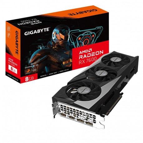 Gigabyte Graphics Card||AMD Radeon RX 7600|8 GB|GDDR6|128 bit|PCIE 4.0 16x|2xHDMI|2xDisplayPort|GV-R
