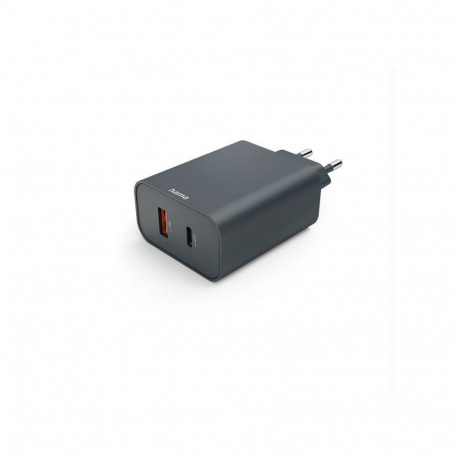 Hama Ecosential 45W PD USB-C USB-A Phone Charger Gray Black