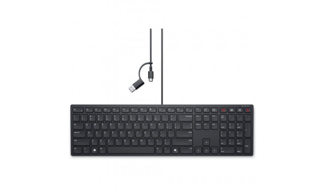 Dell | Collaboration Keyboard | KB525C | Keyboard | Wired | Ukrainian (QWERTY) | Black | USB-C