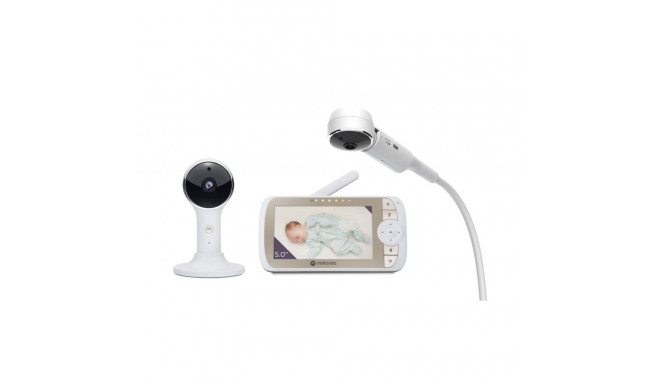 Motorola Full HD Wi-Fi Video Baby Monitor with Crib Mount VM65X CONNECT 5.0" White/Gold