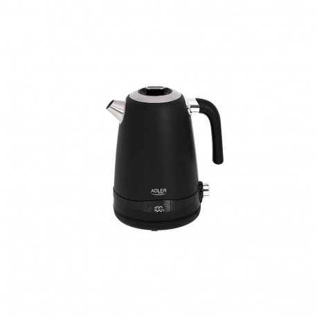 Adler Kettle AD 1295b Electric, 2200 W, 1.7 L, Stainless steel, 360 rotational base, Black