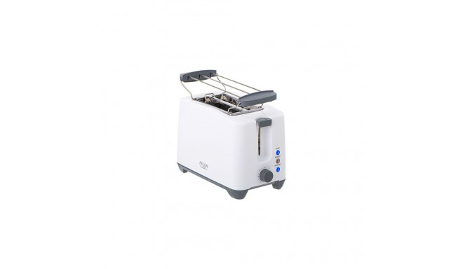 Adler Toaster AD 3216 Power 750 W, Number of slots 2, Housing material Plastic, White