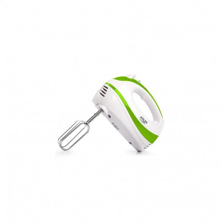 Adler Mixer AD 4205 g Hand Mixer, 300 W, Number of speeds 5, Turbo mode, White/Green