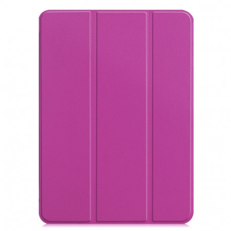 iLike iPad Pro 12.9 6th Gen Tri-Fold Eco-Leather Stand Case Purple