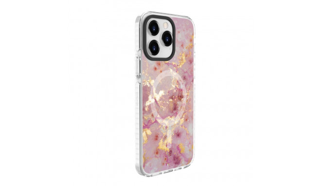 Evelatus Apple iPhone 15 Pro Max PC+TPU With MagSafe Customized Print Pink