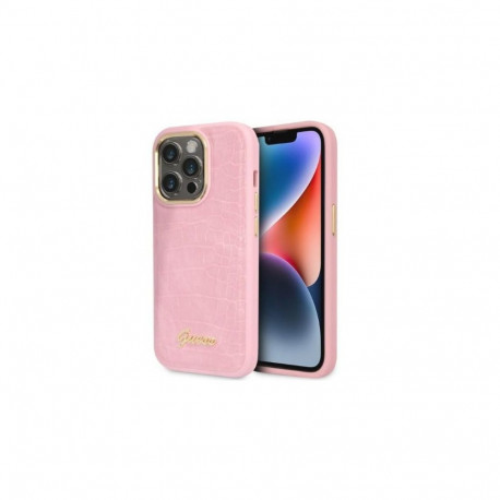 Guess case Apple iPhone 14 Pro Max 6.7 Croco Collection, pink