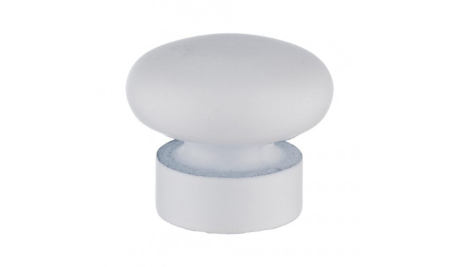 CURTAIN ROD FINIAL FLATBALL D19 M.WHITE