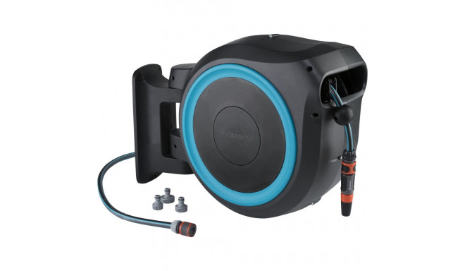 Gardena seinale kinnitatav voolikukast RollUp M/L türkiissinine 25 m