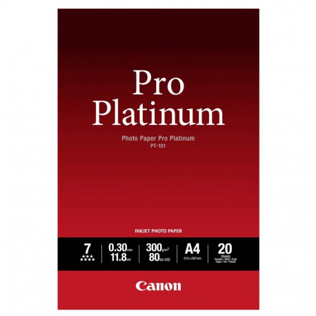Canon PT-101 A 4, 20 sheet Photo Paper Pro Platinum   300 g