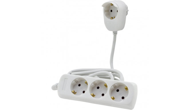 REV Multiple Socket Outlet 3+1-fold 2m white Powersplit