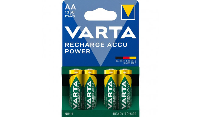 1x4 Varta RECHARGE ACCU Power 1350 mAH AA Mignon NiMH
