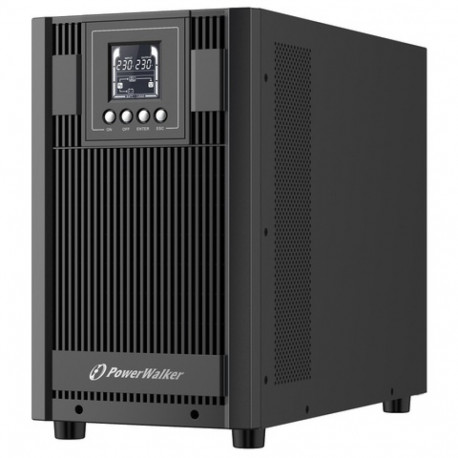 UPS POWERWALKER VFI 3000 AT FR ON-LINE 3000VA 4X FRENCH OUTLETS TERMINAL USB-B RS-232 EPO LCD TOWER