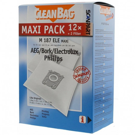 Dustbag Maxipack like S-Bag 12 pcs. + 2 Filter Scanpart