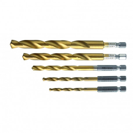 HSS metall puuride komplekt:4.5.6.8.10mm