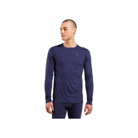 Odlo BL TOP crew neck l/s MERINO 200 sinine pikkade varrukatega termopesu, suurus M