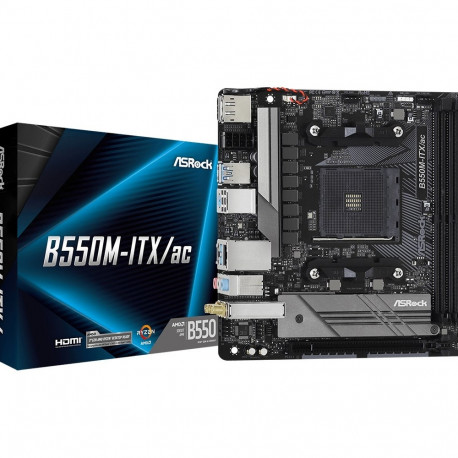 Asrock B550M-ITX/ac Socket AM4 mini ITX AMD B550 emaplaat