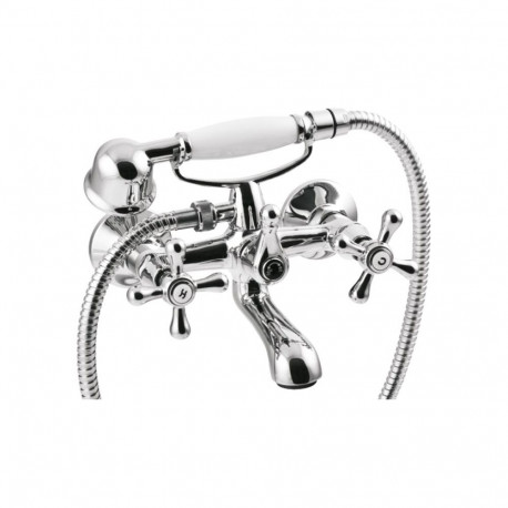 Invena Roma wall-mounted chrome bathtub faucet (BW-21-00S-L)