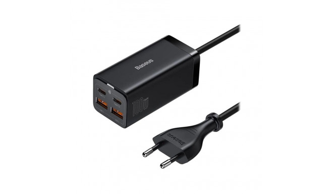Baseus GaN3 Pro 2xUSB-C + 2xUSB wall charger 100W (black)