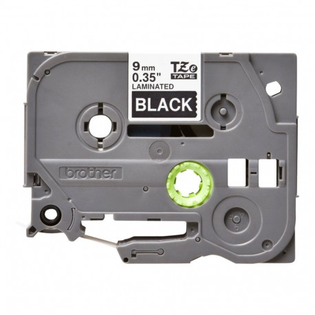 Brother | TZe-325 Laminated Tape | White on Black | TZe | 8 m | 9 cm
