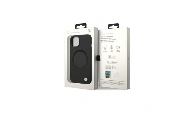 Case BMW BMHMP14SSILBK2 iPhone 14 / 15 / 13 6.1" must Signature vedel silikoon MagSafe
