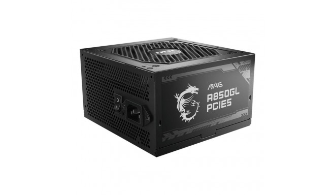 Power Supply|MSI|850 Watts|Efficiency 80 PLUS GOLD|PFC Active|MAGA850GLPCIE5