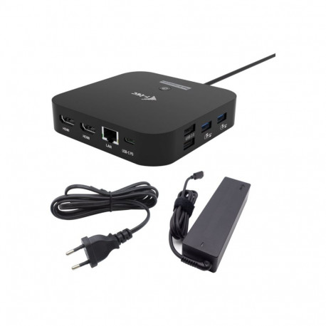 I-TEC USB-C Dual HDMI DS 2xHDMI 1xGLAN 2xUSB-A 3.2 2xUSB 2.0 1xUSB-C Gen2 1xUSB-C Gen1 1xAudio/Mic J
