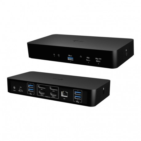 I-TEC Universal Intelligent Dual Display DS 2xHDMI 2xDP 1xGLAN 2xUSB-C Gen2 3xUSB-A Gen2 2xUSB-A Gen