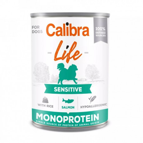 Dog Food - CALIBRA Life Sensitive Salmon with Rice Wet Food 400g Gluten-Free
