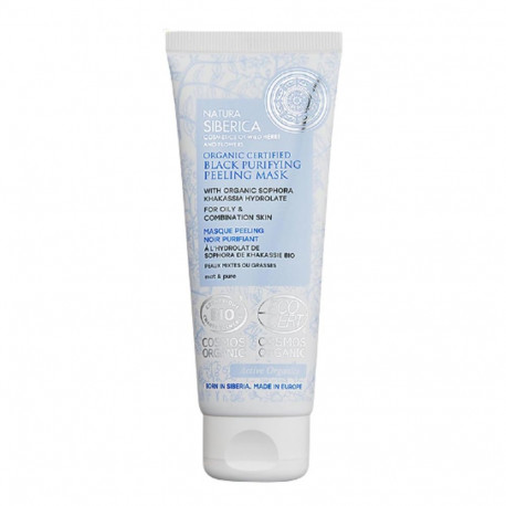 Natura Siberica puhastav kooriv mask rasusele nahale 75ml, must
