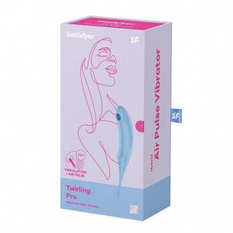 Satisfyer hübriidne õhulaine-vibreerija Twirling Pro, sinine