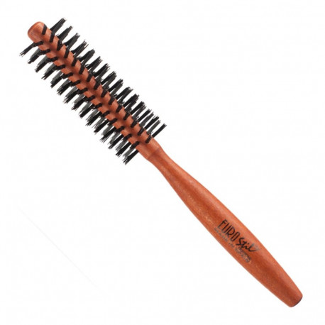 Eurostil juuksehari ümar puidust 12mm nailon 1tk