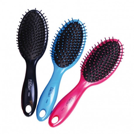 Eurostil ümmargune pneumaatiline juuksehari plastpiidega, eri värvi