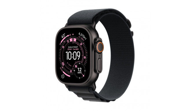 Apple Watch Ultra 3 GPS + Cellular 49mm Black Titanium Case with Black Alpine Loop - Medium