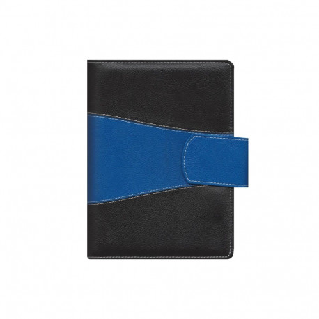 Raamatkalender MINISTER Exlusive Nädal H must/sinine/must , spiraalköide A5, kunstnahast kaantega, n