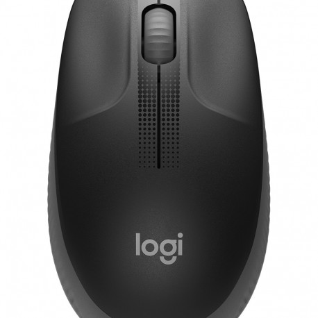 Hiir Logitech M190 Wireless Full-size Mouse Charcoal (must/tumehall), 3-buttons, 1000dpi, 2.4GHz USB