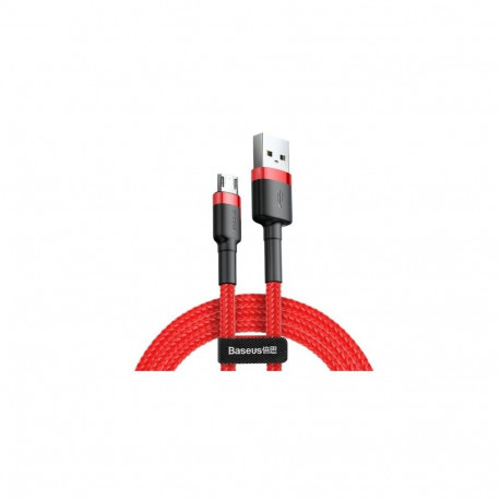 Baseus Cafule Cable Durable Nylon Braided Wire USB / micro USB QC3.0 2.4A 1M Red