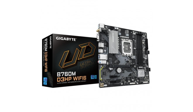 Gigabyte Mainboard||Intel B760 Express|LGA1700|Micro-ATX|Memory DDR5|Memory slots 4|2xPCI-Express 3.